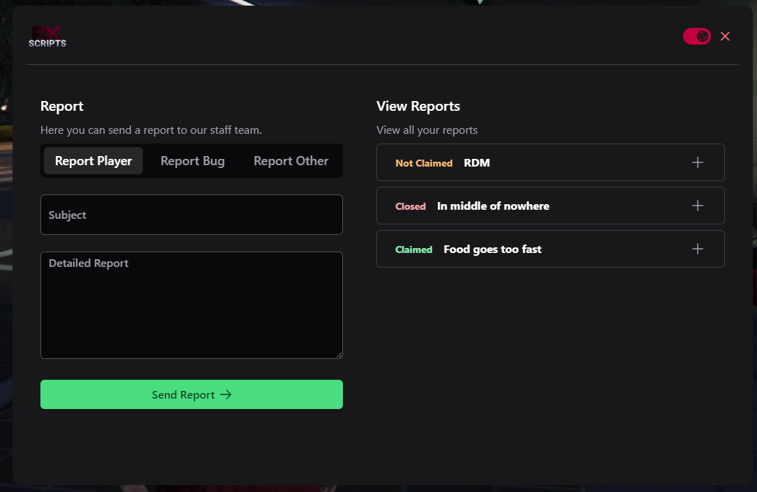 Report UI